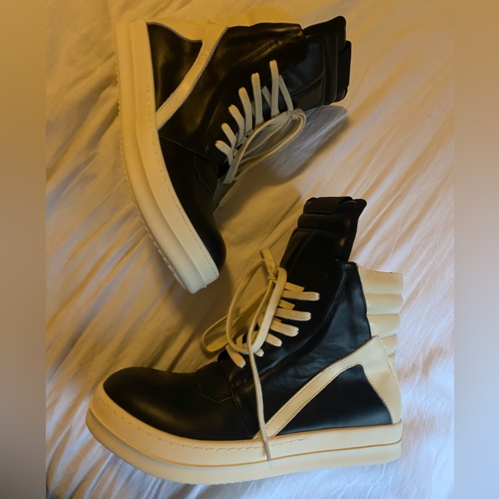 Rick Owens Geobaskets Milk/Black